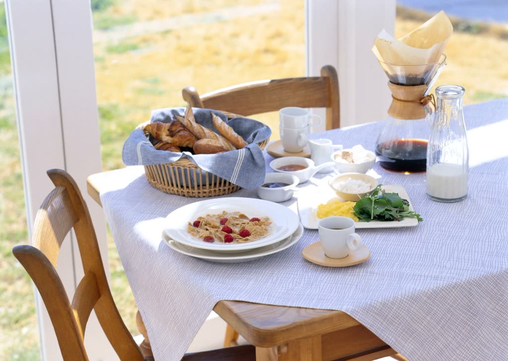 Breakfast table by the window