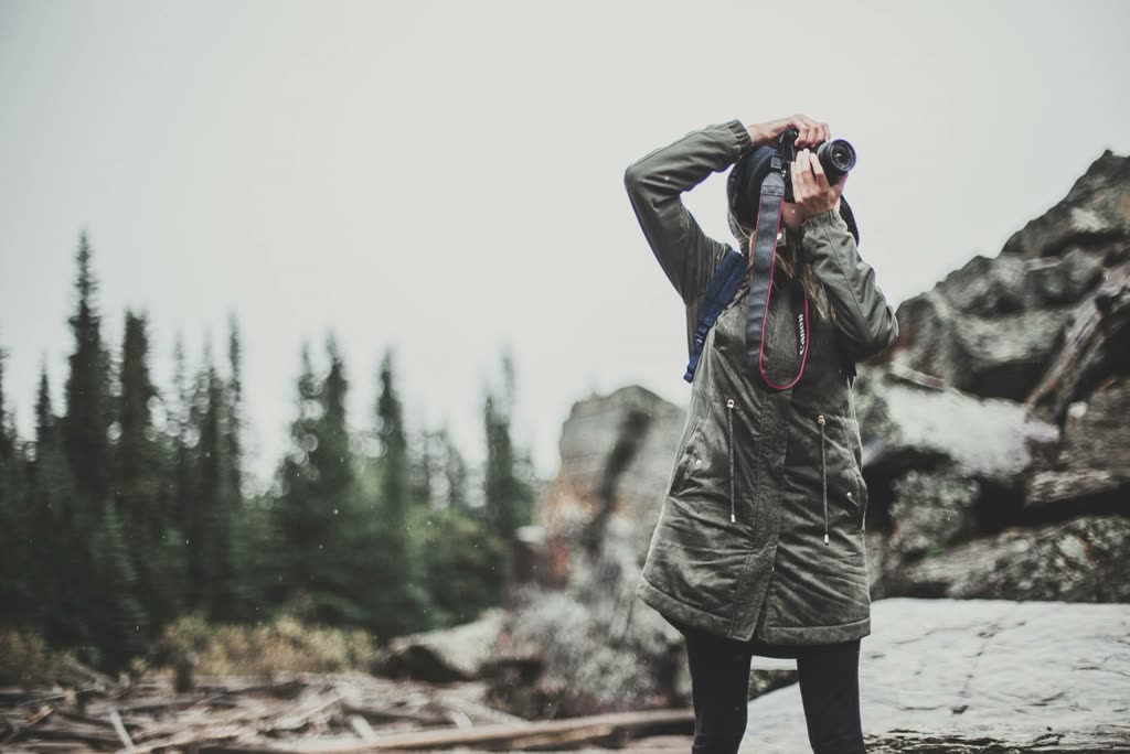 Photographer in the mountains
